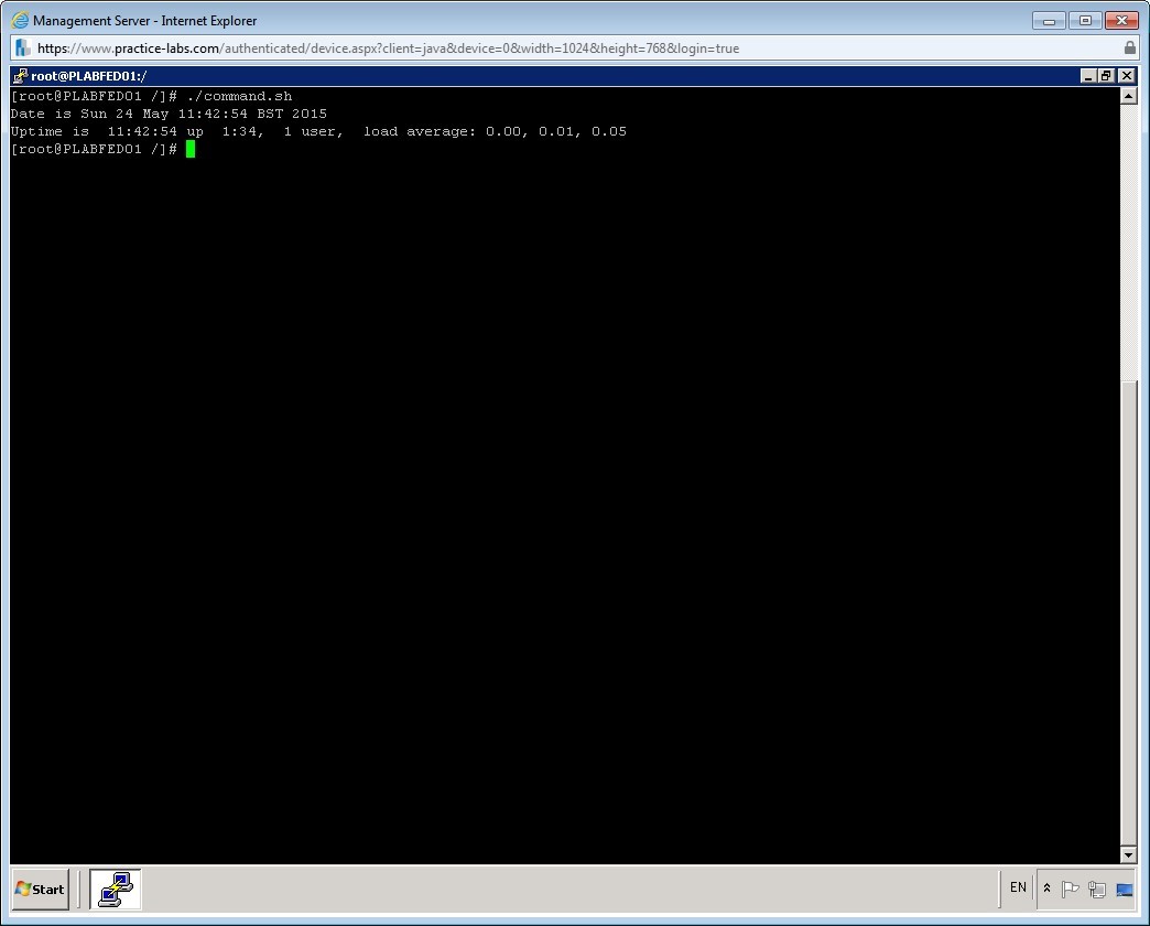 Practice Labs screenshot.